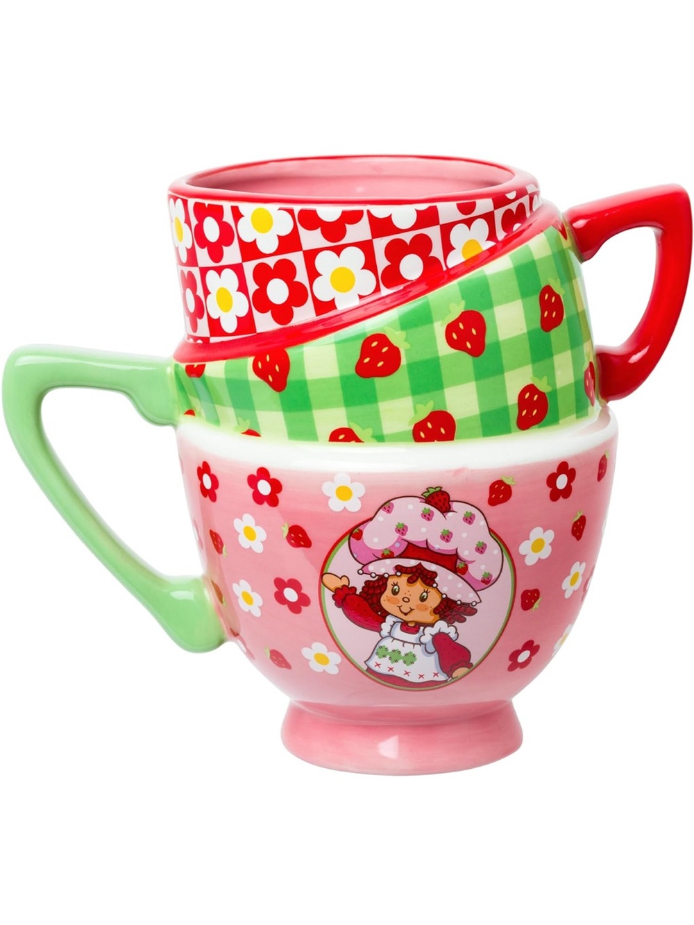 Silver Buffalo Strawberry Shortcake Picnic Floral 3D Sculpted Mug 20 oz 🍓 ☕️